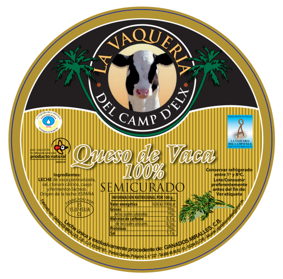 Queso semicurado La Vaqueria del Camp d'Elx Queso semicurado La Vaqueria del Camp d'Elx